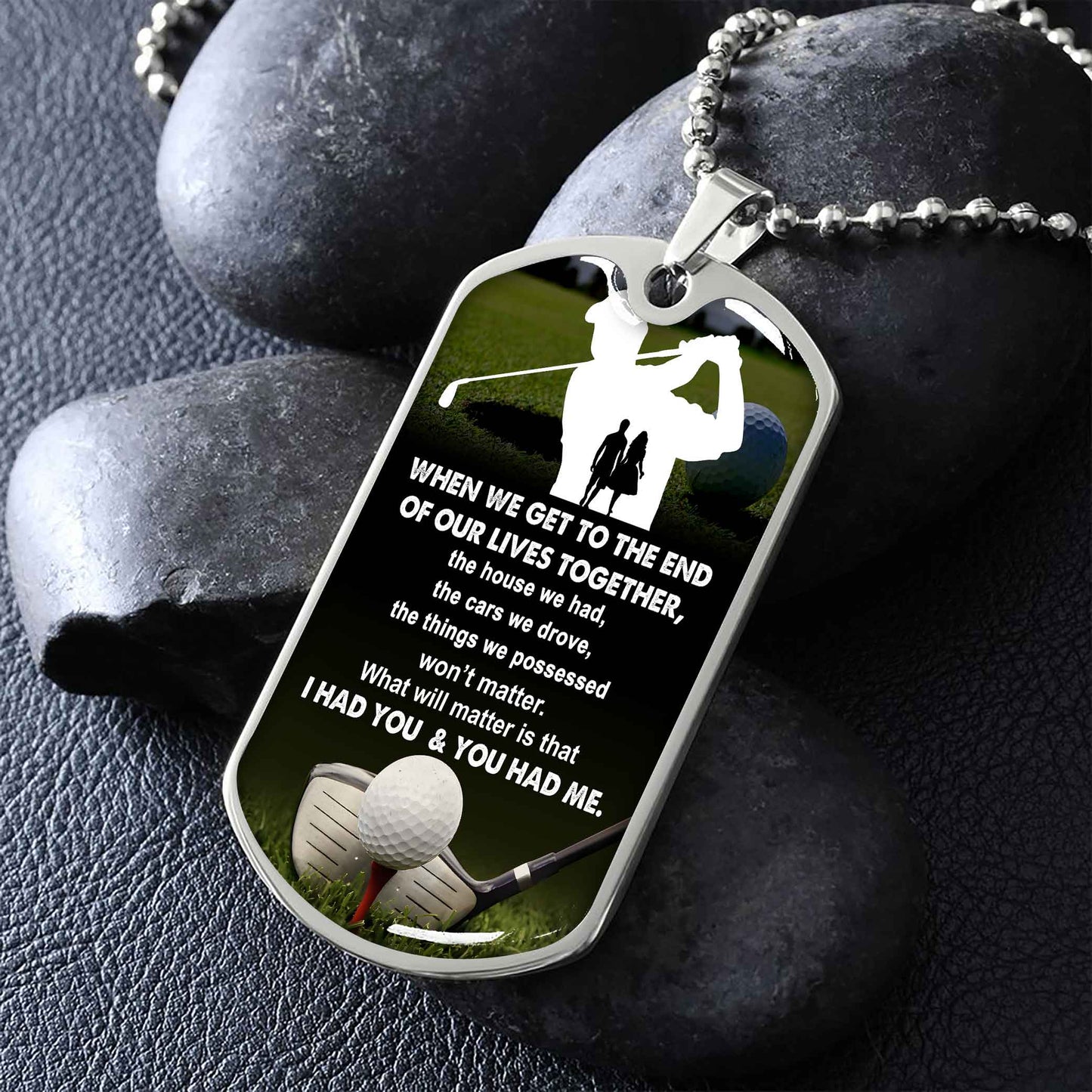 Sport Military Chain 18K Gold Plated Silver Plated To My Husband From Wife With Love Message