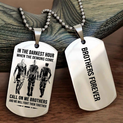 Sport Bike Customizable engraved black dog tag double sided gift from brother, brother forevers