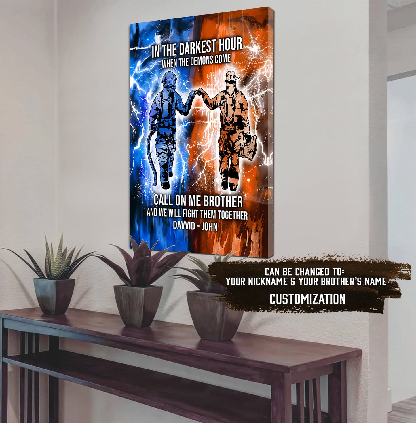 DRB Canvas Wall Art Call On Me Brother And We Will Fight Them Together Gift For Your Friend