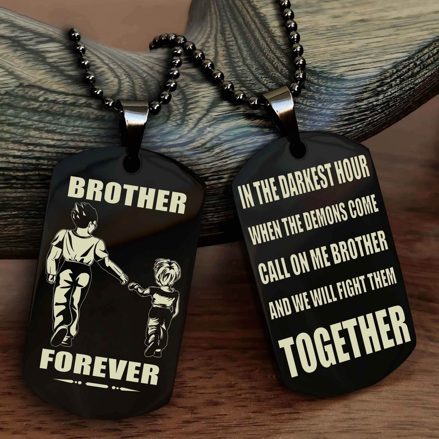 Knight Templar Personalized Double Sided Dog Tag For My Brother - Call On Me Brother And We Will Fight Them Together Gift For Your Friend