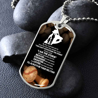 Sport Military Chain 18K Gold Plated Silver Plated To My Son From Dad Motivation Message I Will Always Be Your No 1 Fan