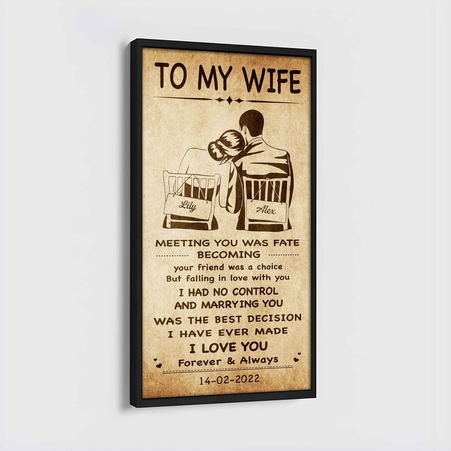 Samurai Poster Canvas To My Wife Meeting You Was Fate - I Love You Forever And Always Gift For Your Wife