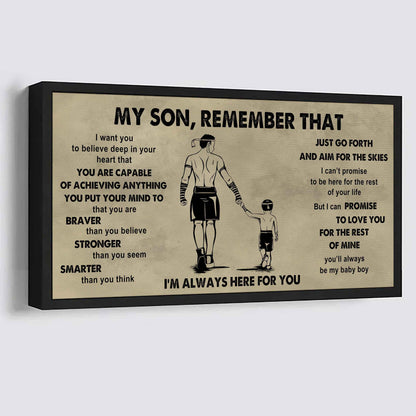 Personalized Sport Poster Canvas - My Son Remember That Just Go Forth And Aim For The Skies