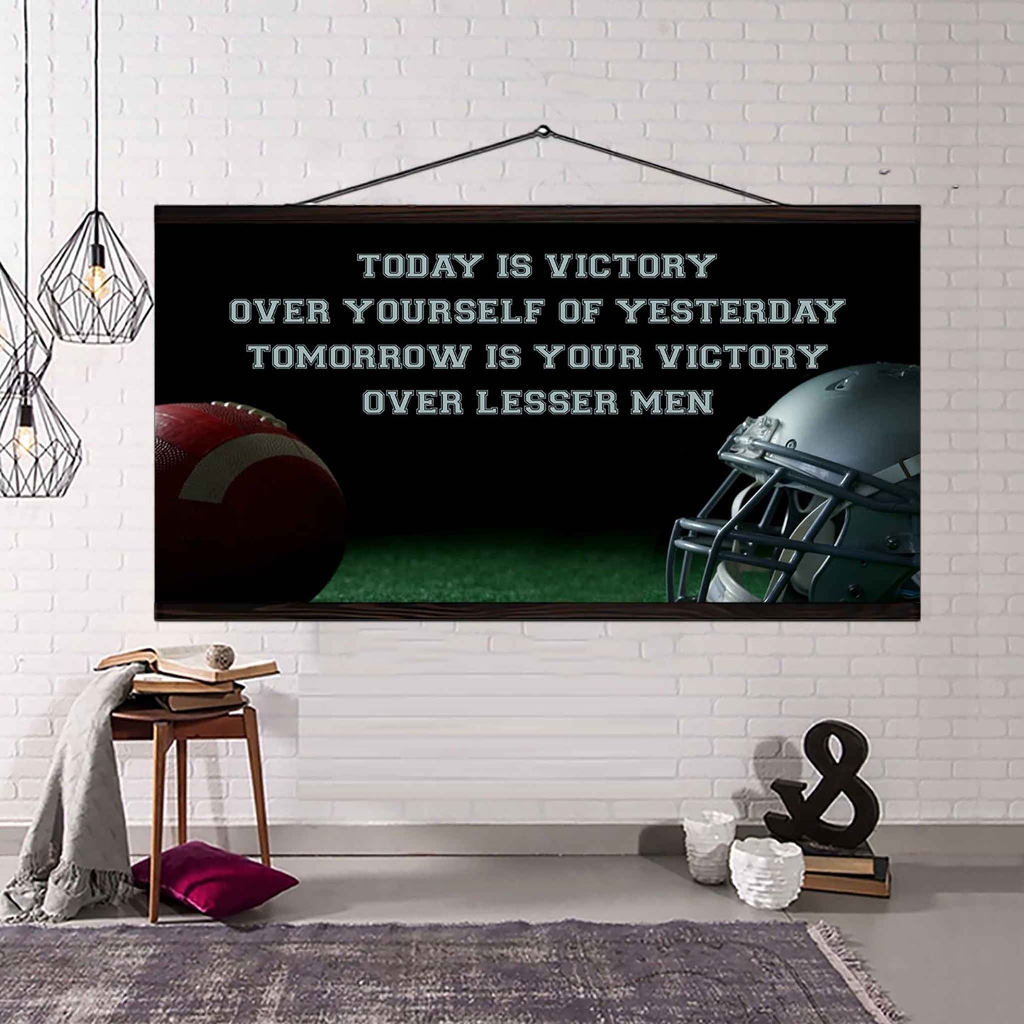 Hockey Poster Canvas - Today Is Victory Over Yourself Over Yourself Of Yesterday Tomorrow Is Your Victory Over Lesser Men