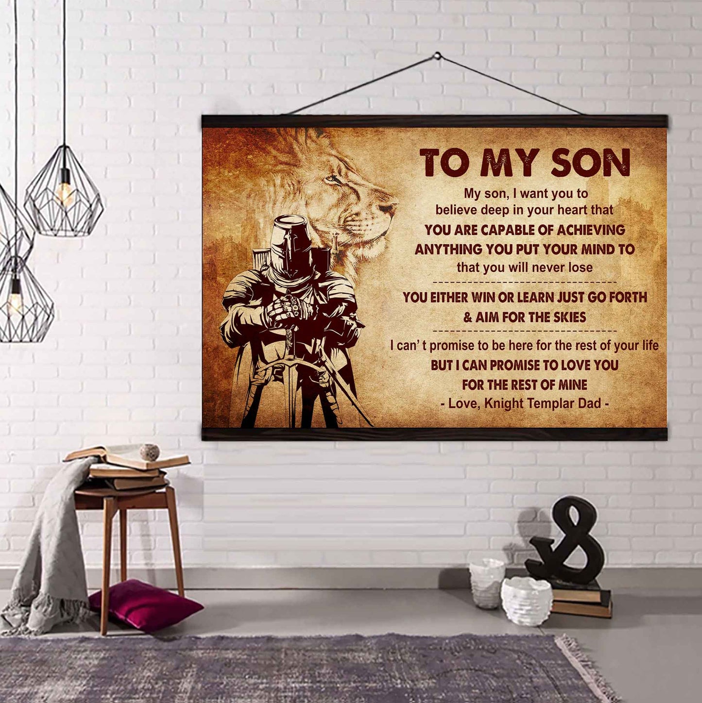 Samurai Poster Canvas You Will Never Lose You Either Win Or Learn From Dad To Son