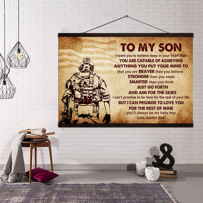 Samurai Poster Canvas Just Go Forth And Aim For The Skies From Dad To Son Gift For Your Son