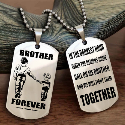 Viking Brother Personalized Double Sided Dog Tag For My Brother - Call On Me Brother And We Will Fight Them Together Gift For Your Friend