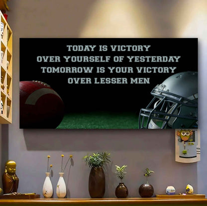 Baseball Poster Canvas - Today Is Victory Over Yourself Over Yourself Of Yesterday Tomorrow Is Your Victory Over Lesser Men