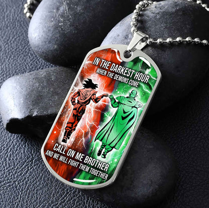 DRB Military Chain Silver Plated 18K Gold Plated Silver Plated Call On Me Brother And We Will Fight Them Together