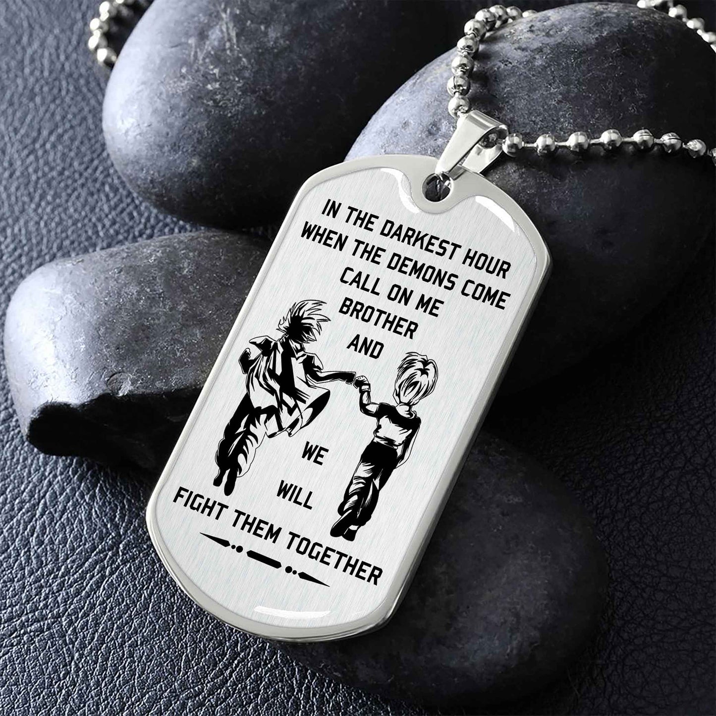 GH and GT Military Chain Silver Plated 18K Gold Plated Brother Forver Call On Me Brother And We Will Fight Them Together