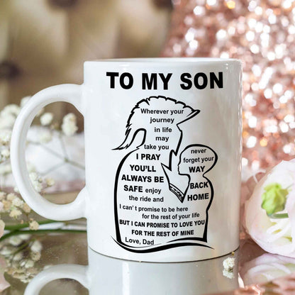 Spartan Personalized Mug To My Son From Dad With Inspiration Message