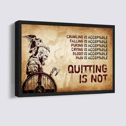 Samurai Poster Canvas Quiting Is Not Best Gifts Motivation Quotes