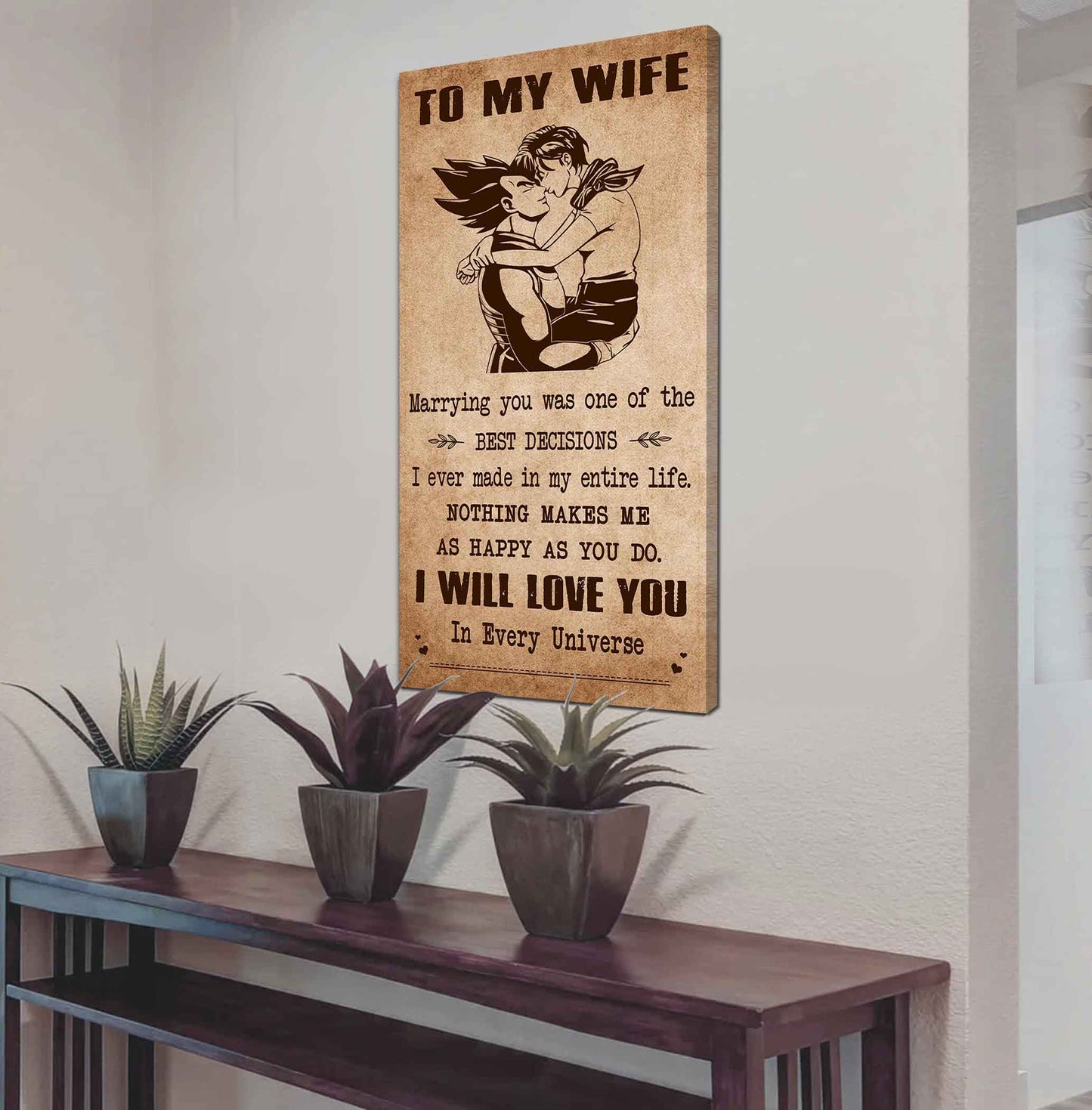 Poster Canvas To My Wife Marrying You Was One Of The Best Decisions - I Will Love You Forever And Always Gift For Your Wife