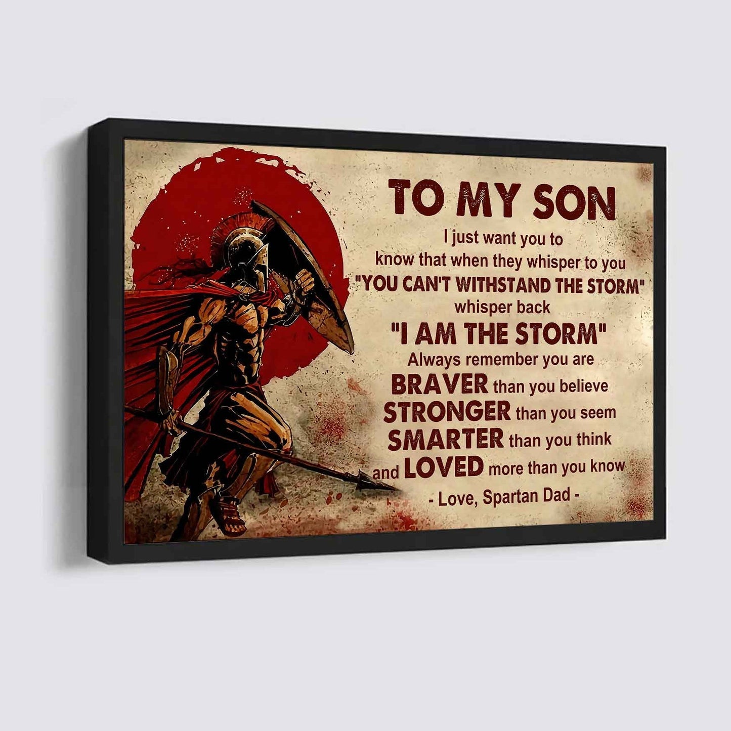 Samurai Poster Canvas Whisper Back I'm The Storm From Dad To Son Gift For Your Son