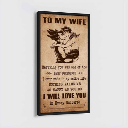 Family Poster Canvas To My Wife Marrying You Was One Of The Best Decisions - I Will Love You Forever And Always Gift For Your Wife