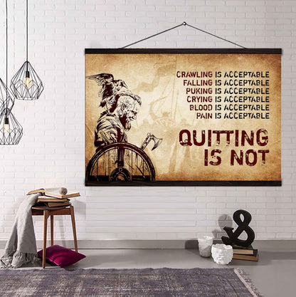 Samurai Poster Canvas Quiting Is Not Best Gifts Motivation Quotes