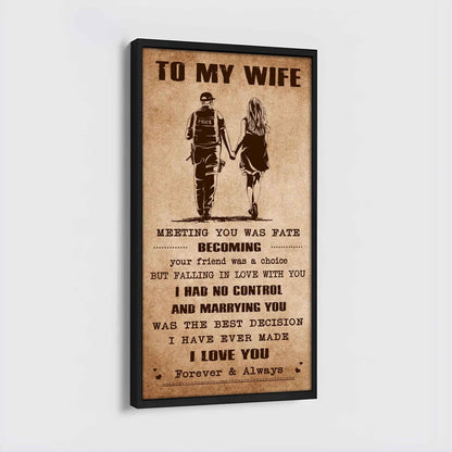 Samurai Poster Canvas To My Wife Meeting You Was Fate - I Love You Forever And Always Gift For Your Wife