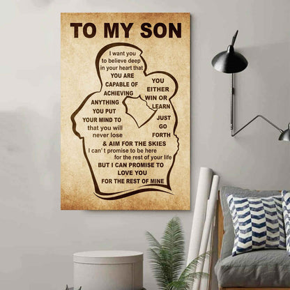 Personalized Family Poster Canvas You Will Never Lose You Either Win Or Learn To My Son Gift From Dad Gift For Your Son