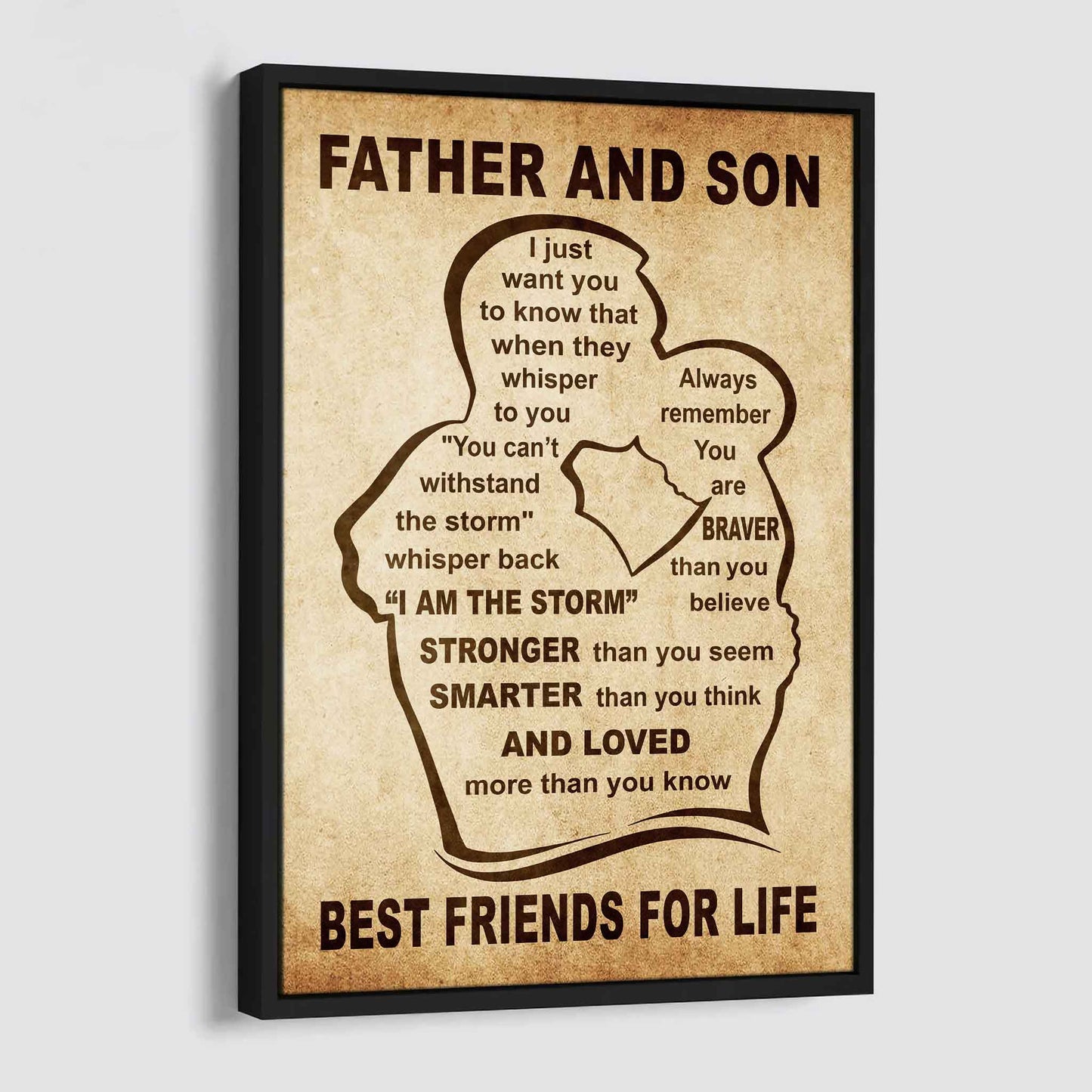 Personalized Family Poster Canvas I Just Want You To Know That - I Am The Storm To My Son Gift From Dad Gift For Your Son