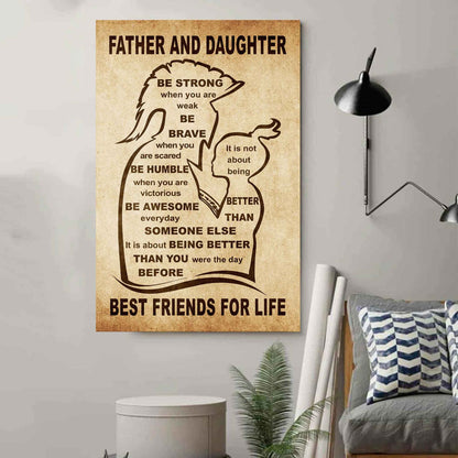 Personalized Family Poster Canvas Be Strong When You Are Weak Be Badass Everyday To My Son Gift From Dad With Motivational Message Quotes
