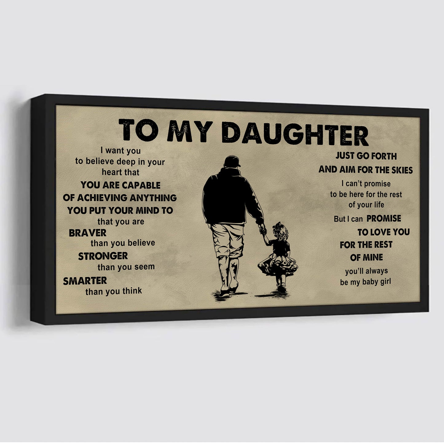 DRB VGT To My Son - That You Are Braver Than You Believe Poster Canvas Gift For Son From Father