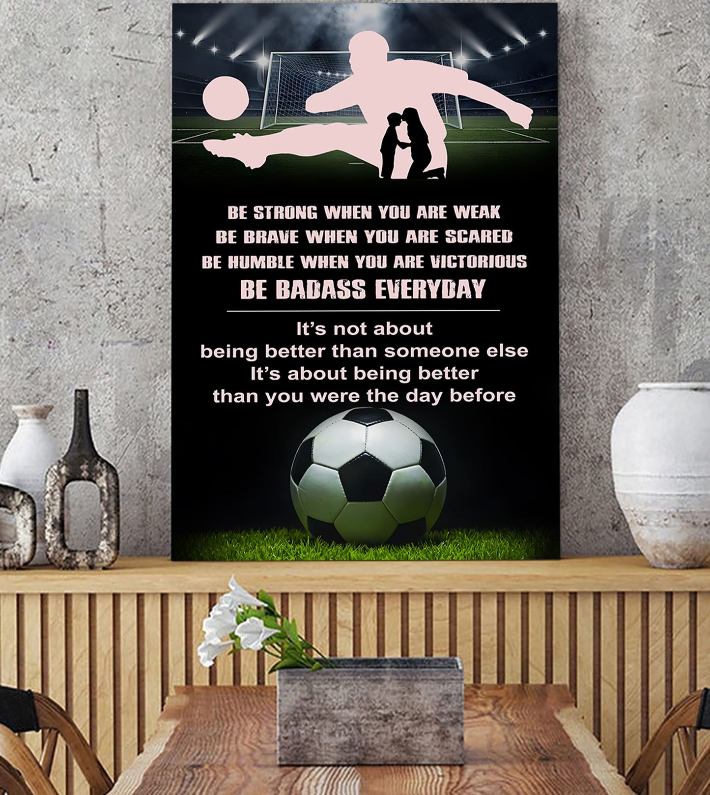 Sport Canvas Poster To My Son It's Being Better Than You Were The Day Before Gifts For Son From Mom