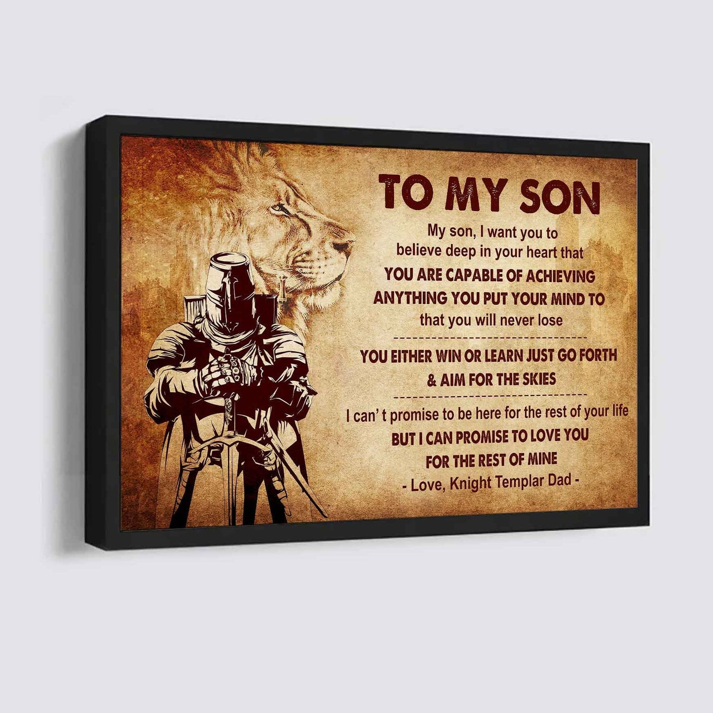 Samurai Poster Canvas You Will Never Lose You Either Win Or Learn From Dad To Son