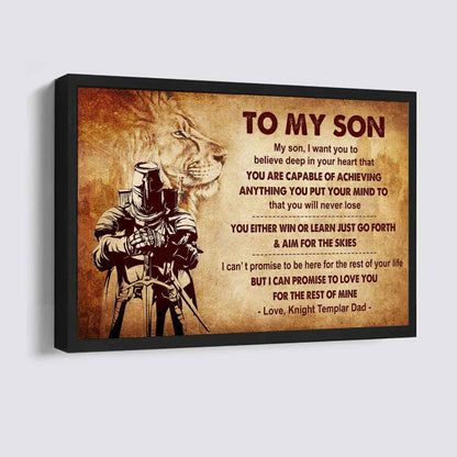 Samurai Poster Canvas You Will Never Lose You Either Win Or Learn From Dad To Son