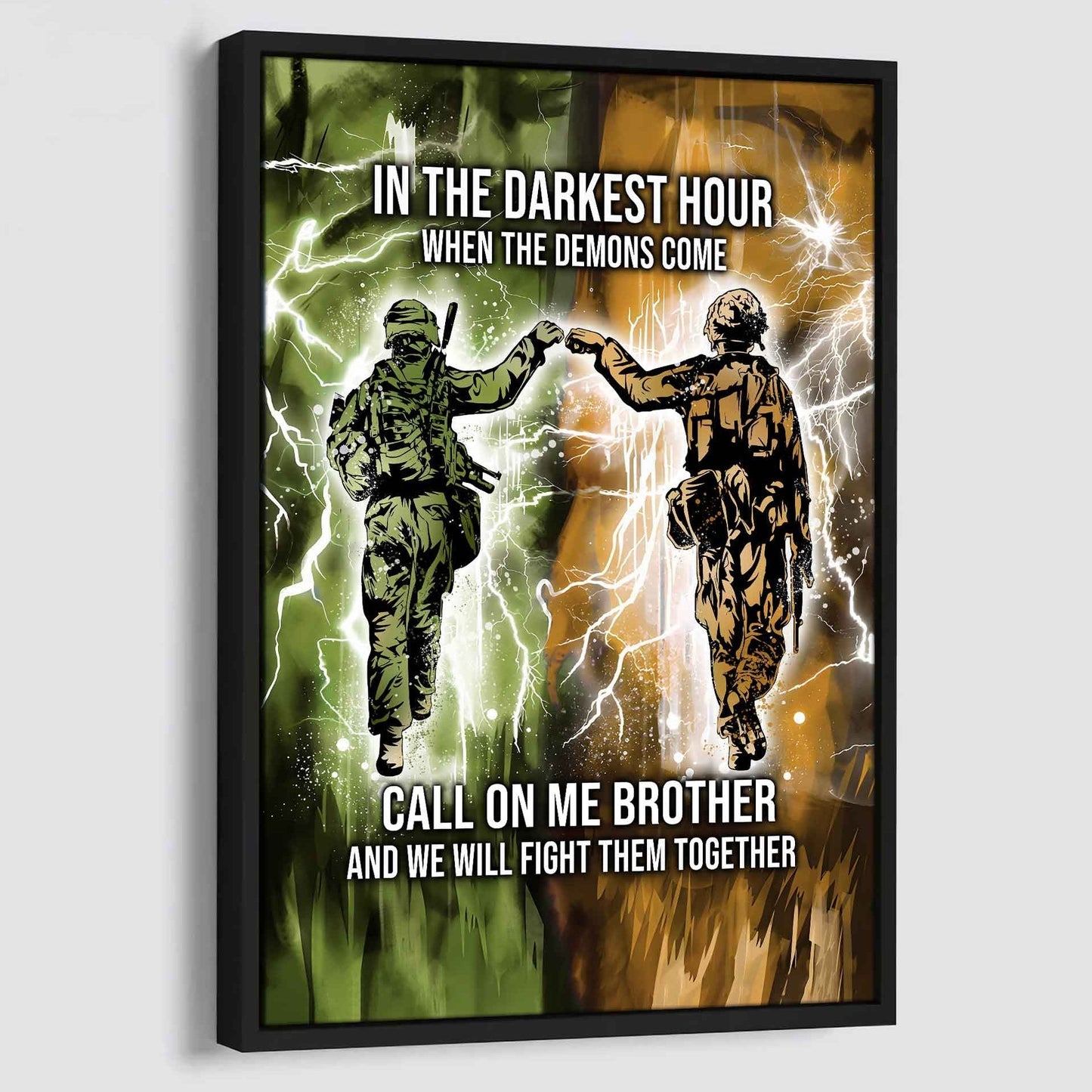 DRB Canvas Wall Art Call On Me Brother And We Will Fight Them Together Gift For Your Friend