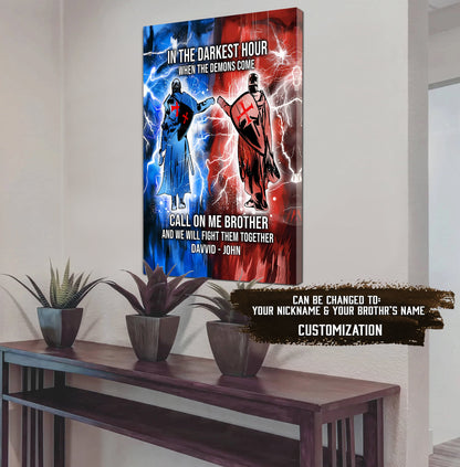 DRB Canvas Wall Art Call On Me Brother And We Will Fight Them Together Gift For Your Friend