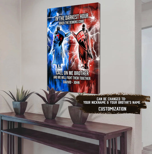 DRB Canvas Wall Art Call On Me Brother And We Will Fight Them Together Gift For Your Friend