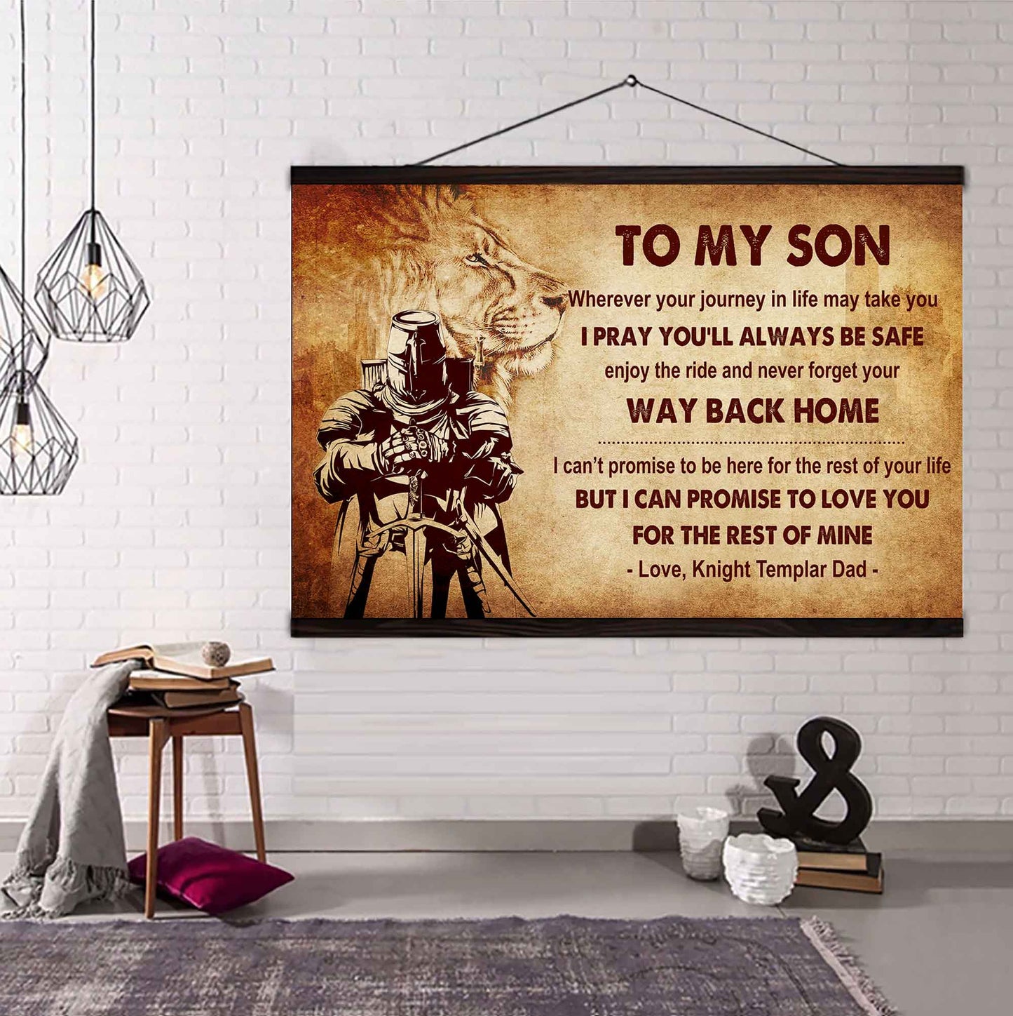 Samurai Poster Canvas Your Way Back Home From Dad To Son Gift For Your Son
