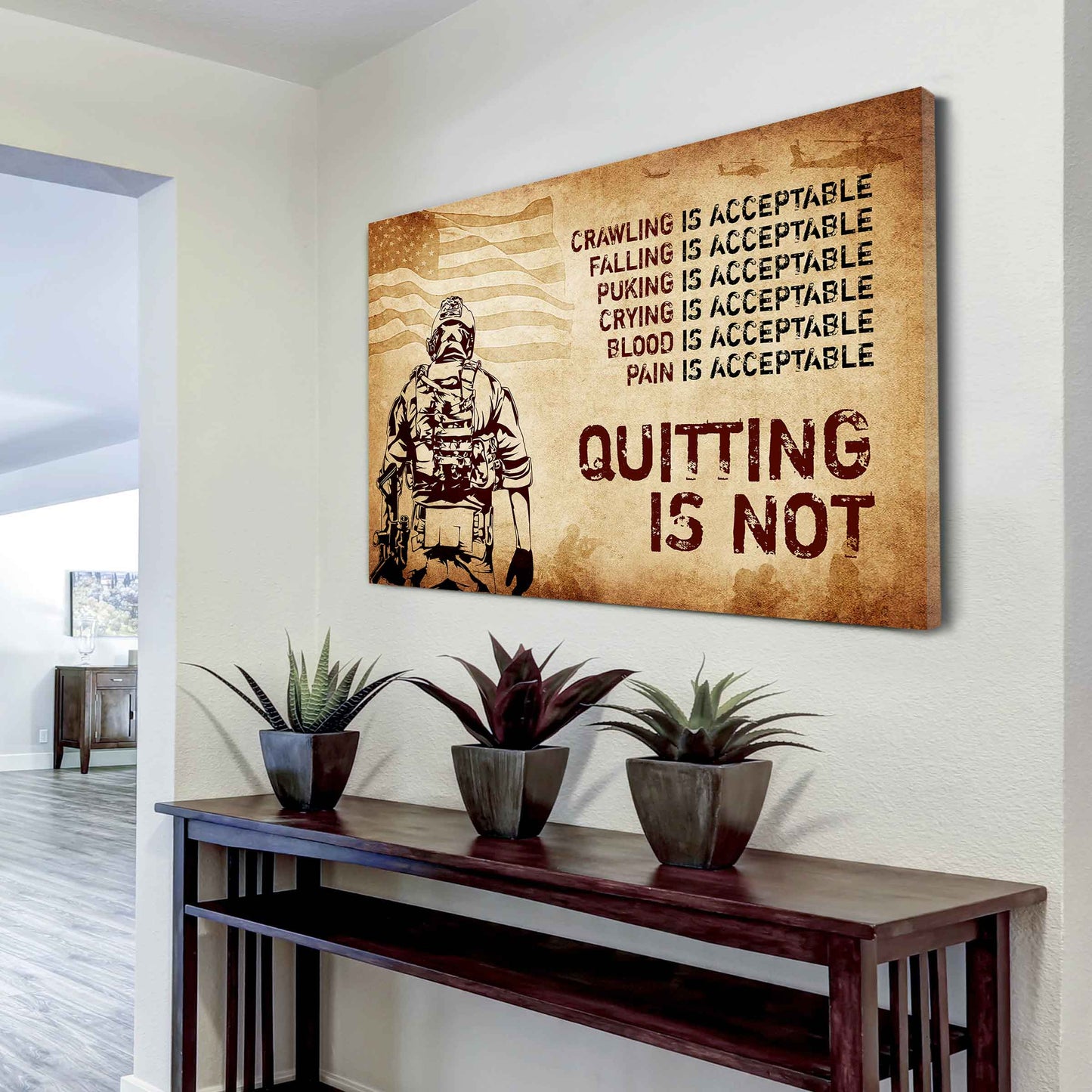 Samurai Poster Canvas Quiting Is Not Best Gifts Motivation Quotes