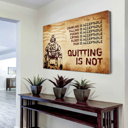 Samurai Poster Canvas Quiting Is Not Best Gifts Motivation Quotes