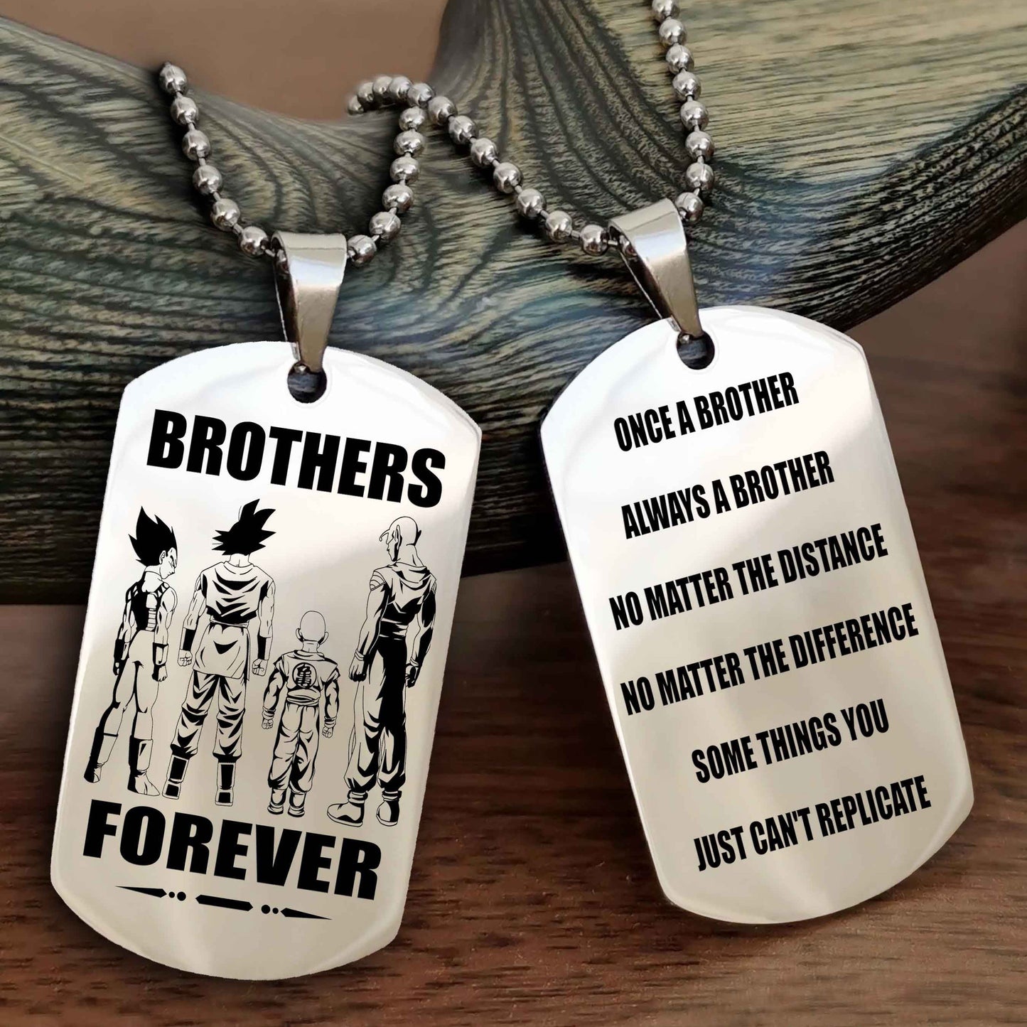 Cowboy Customizable engraved dog tag double sided gift from brother - Brother Forever Once A Brother Always A Brother