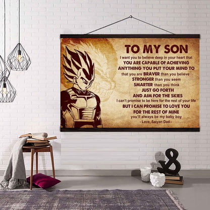 Samurai Poster Canvas Just Go Forth And Aim For The Skies From Dad To Son Gift For Your Son