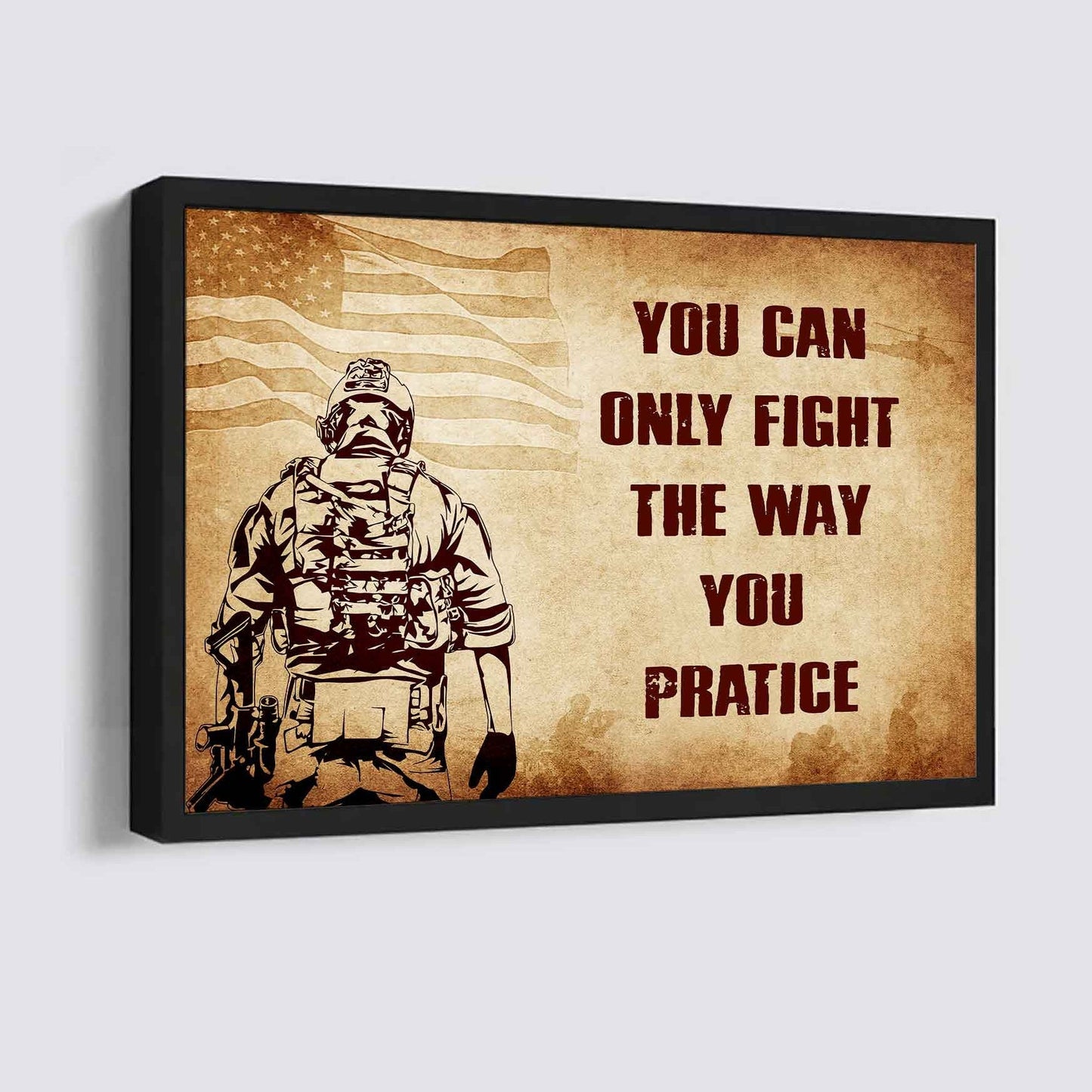 Samurai Poster Canvas You Can Only Fight The Way You Practice