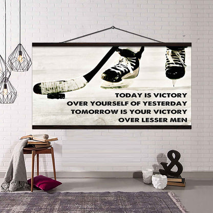 Baseball Poster Canvas - Today Is Victory Over Yourself Over Yourself Of Yesterday Tomorrow Is Your Victory Over Lesser Men