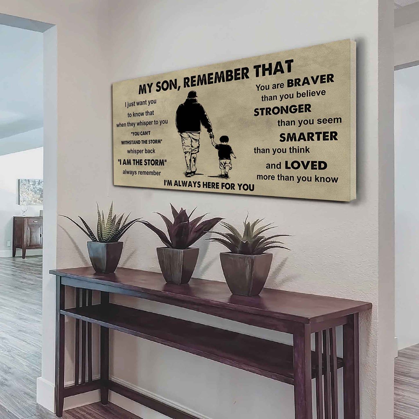 Personalized DRB Poster Canvas - My Son Remember That Whisper Back I Am The Storm