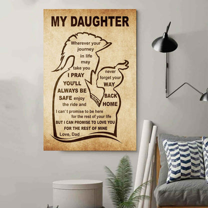 Personalized Family Poster Canvas Never Forget Your Way Back Home To My Son Gift From Dad Gift For Your Son