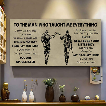 Family Poster Horizontal Canvas To My Dad I Know It's Not Easy To Raise A Child I Will Always Be Your Little Boy Gift From Son To Dad