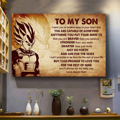 Samurai Poster Canvas Just Go Forth And Aim For The Skies From Dad To Son Gift For Your Son