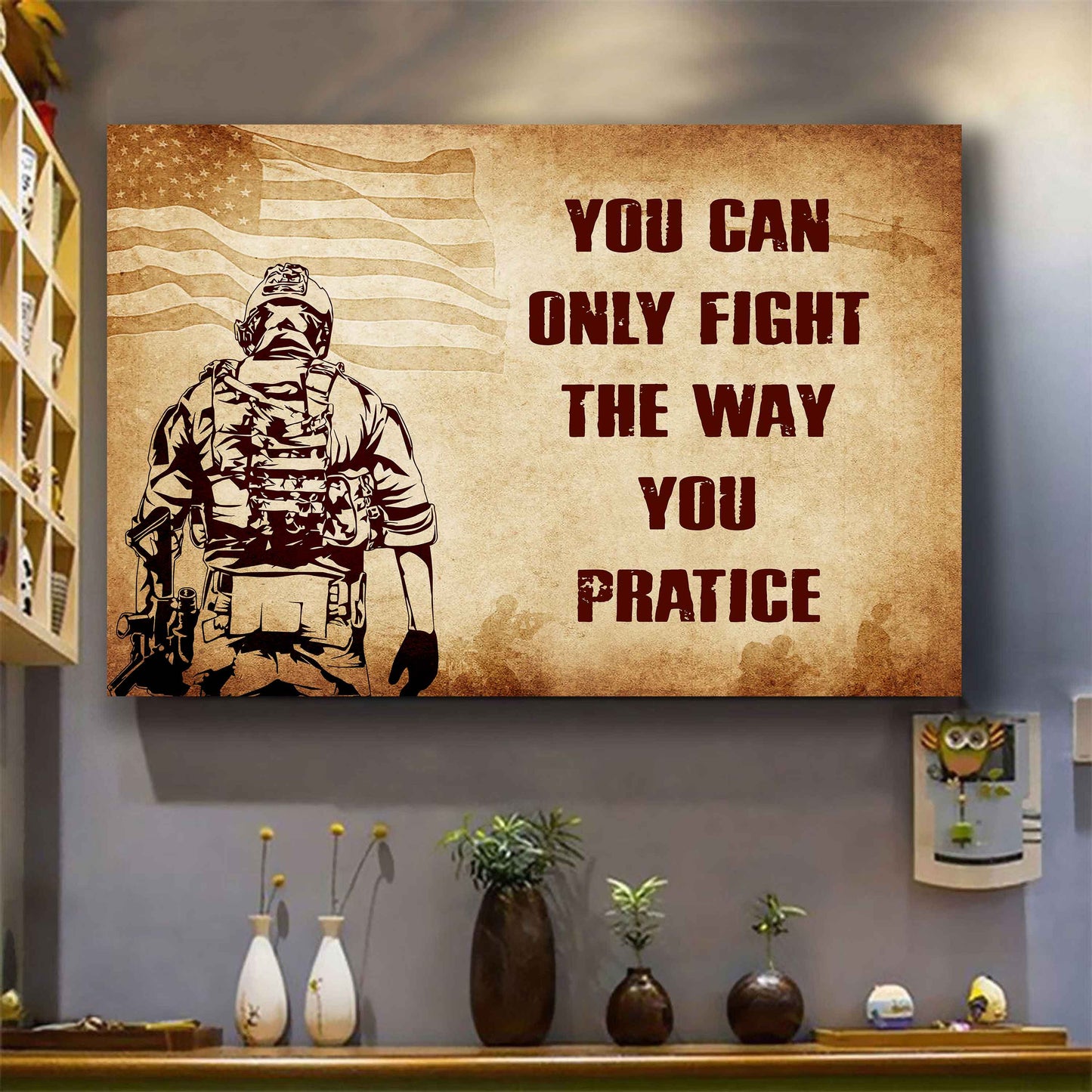 Samurai Poster Canvas You Can Only Fight The Way You Practice