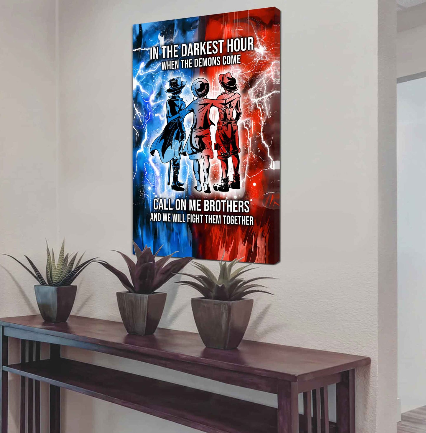 Brother Canvas Wall Art Call On Me Brother And We Will Fight Them Together Gift For Your Friend