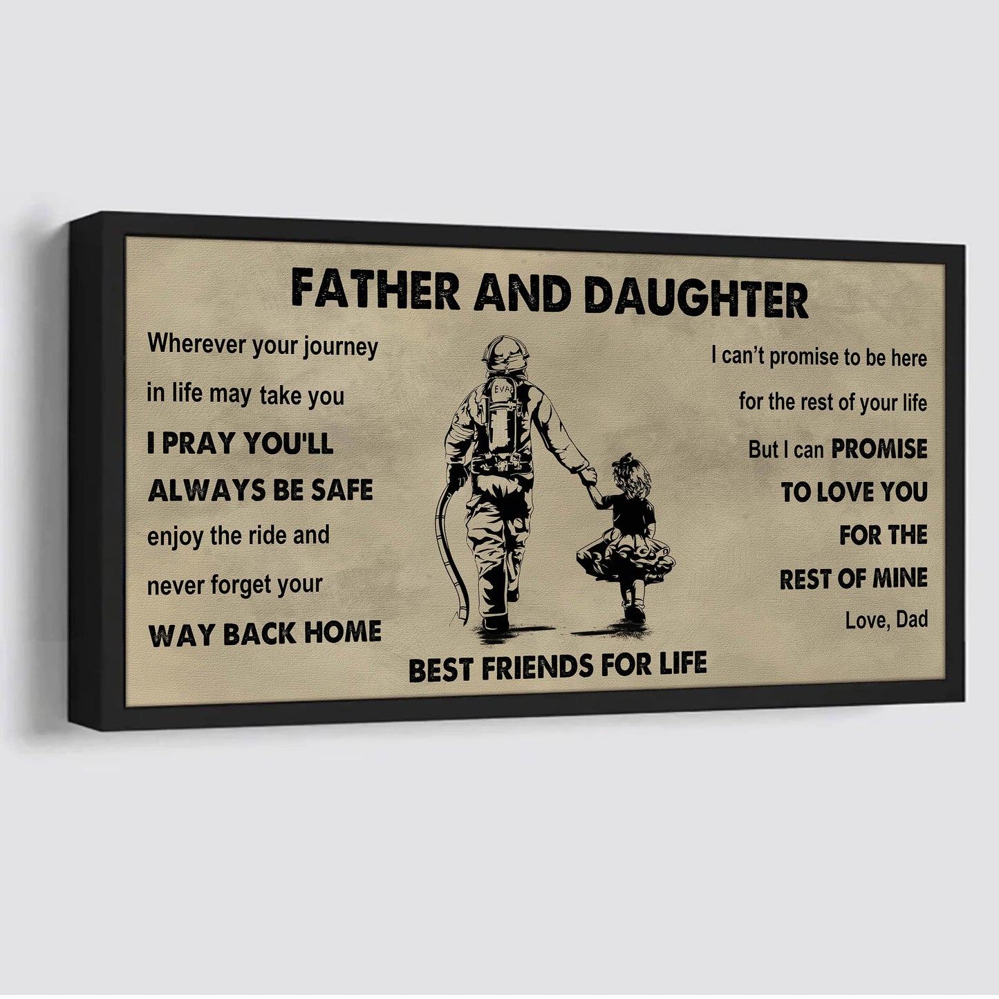 Vikings Father And Daughter Best Friends For Life - Ver 2 Never Forget Your Way Back Home Poster Canvas Gift For Daughter From Father