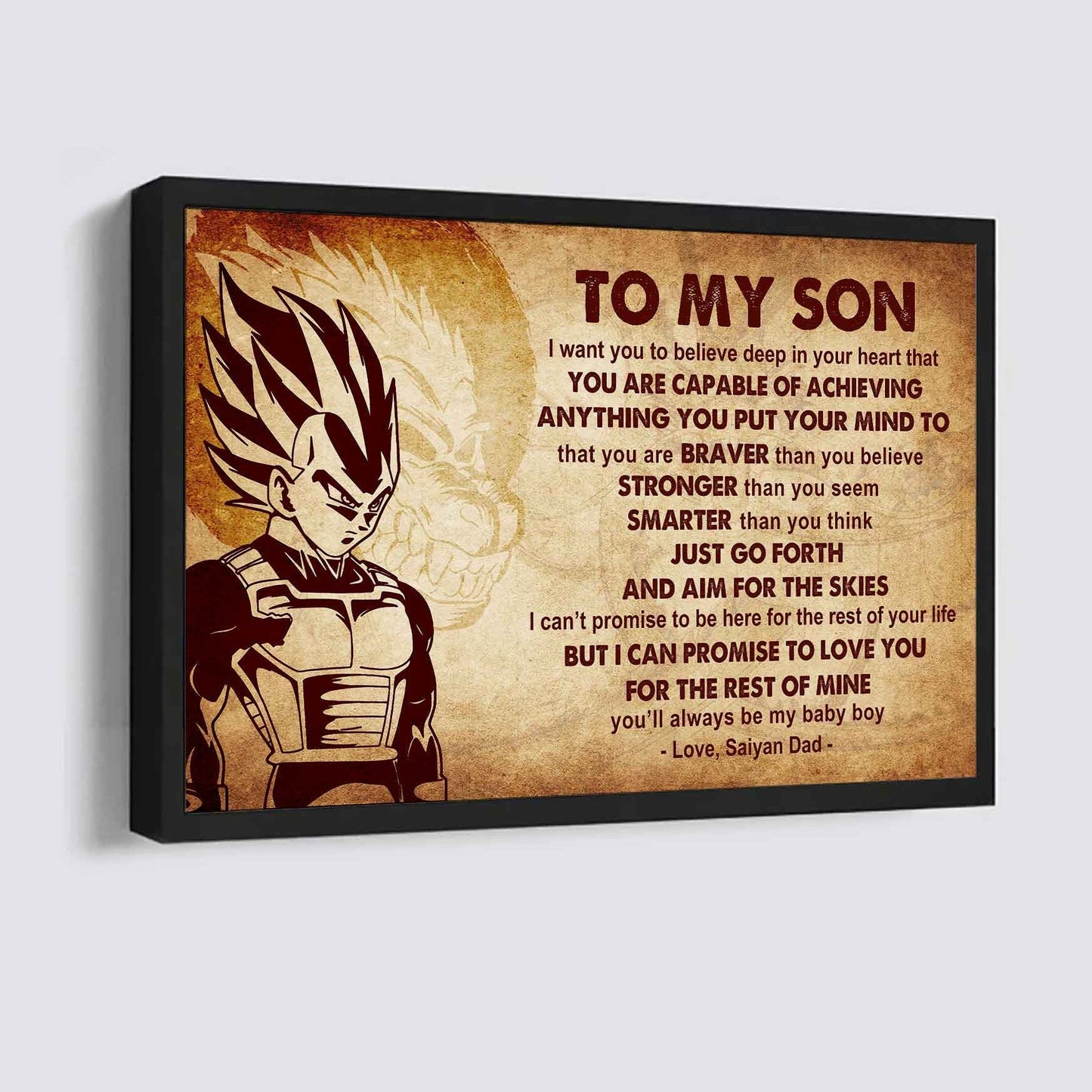 Samurai Poster Canvas Just Go Forth And Aim For The Skies From Dad To Son Gift For Your Son
