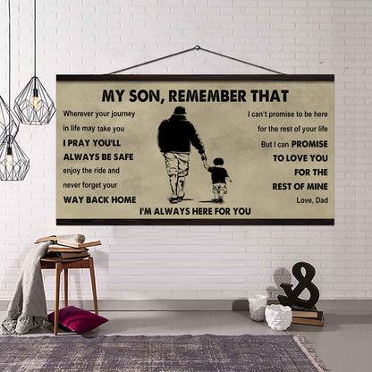 Personalized DRB Poster Canvas - My Son Remember That Never Forget Your Way Back Home
