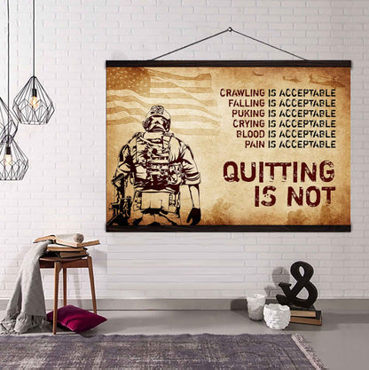 Samurai Poster Canvas Quiting Is Not Best Gifts Motivation Quotes