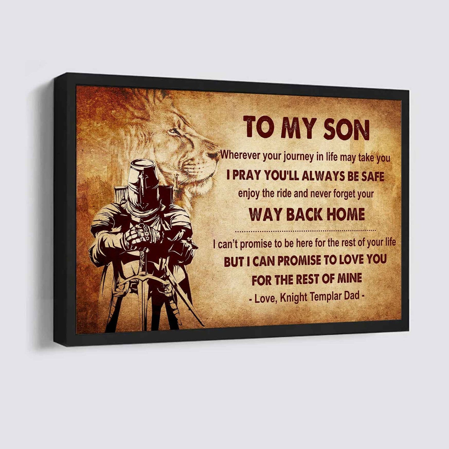 Samurai Poster Canvas Your Way Back Home From Dad To Son Gift For Your Son