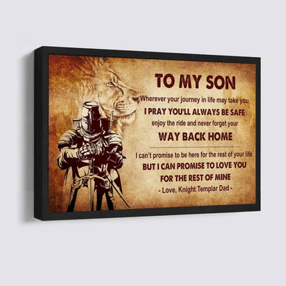 Samurai Poster Canvas Your Way Back Home From Dad To Son Gift For Your Son